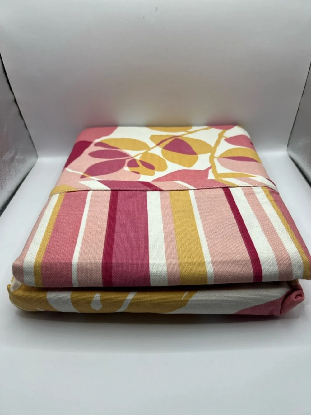 Vintage Shower Curtain Newport Layton Fusion Boho Stripes Leaves 72” x 72”